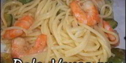 Шаг 11: спагетти с креветками и цукини