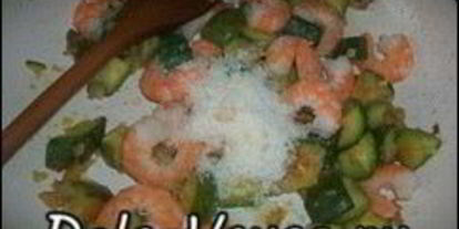 Шаг 7: спагетти с креветками и цукини