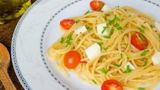 Рецепт Спагетти с соусом из помидор черри