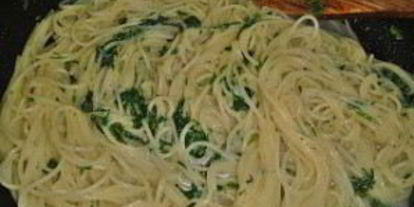 Шаг 4: спагетти с зеленью