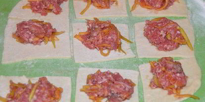 Шаг 3: мантов с говядиной и тыквой