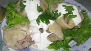 Рецепт Мантов с грибами и картошкой