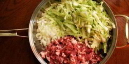 Шаг 2: мантов с капустой