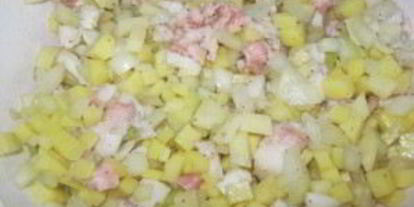 Шаг 1: мантов с картошкой и салом