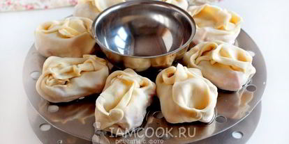 Шаг 12: мантов с тыквой и фаршем