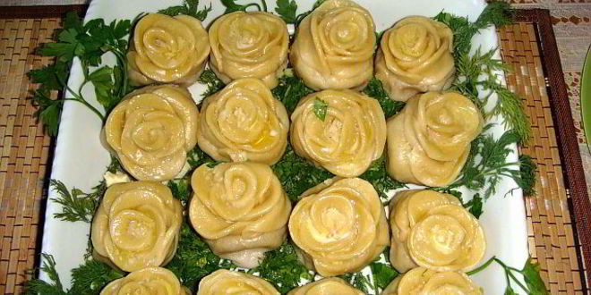 Рецепт настоящего украшения стола-манты