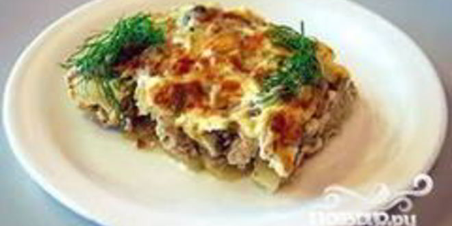 Рецепт картофеля по-французски с фаршем