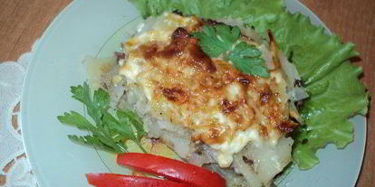 Шаг 5: картофеля с отбивными по-французски