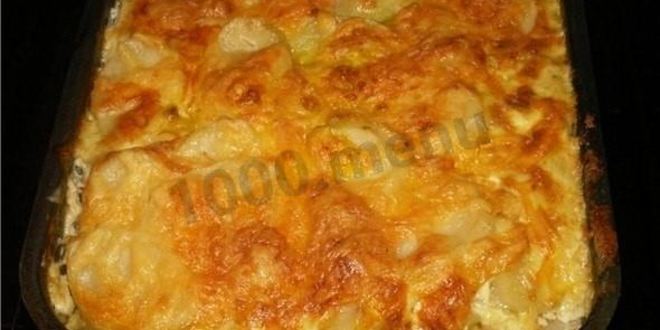 Рецепт Картошки по-французски с фаршем в духовке
