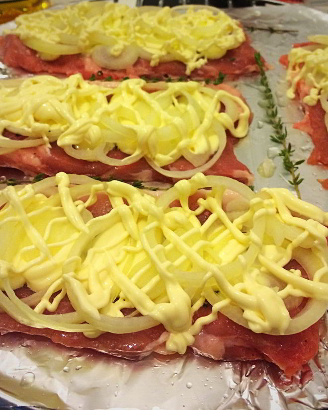 Рецепт мяса по-французски с грибами