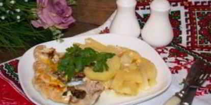 Шаг 5: мяса по-французски в духовке с картошкой