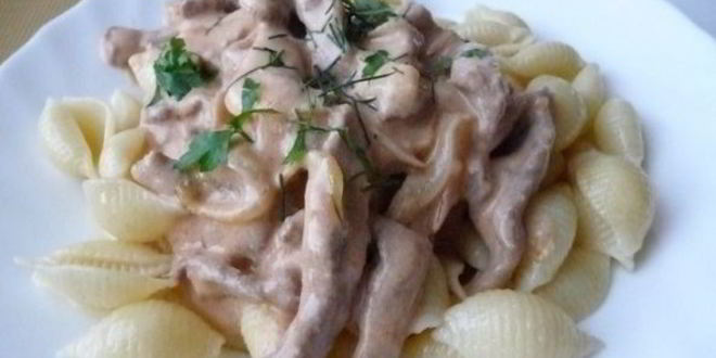 Рецепт бефстроганова с молоком