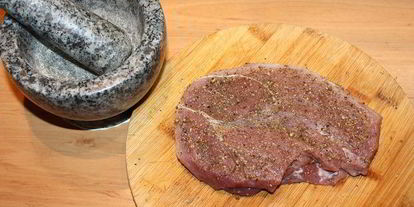 Шаг 1: фаршированного филе в изумрудной панировке с картофелем дукезе