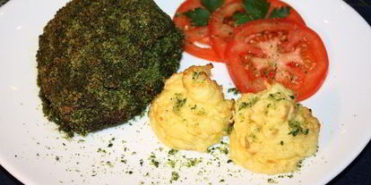 Шаг 7: фаршированного филе в изумрудной панировке с картофелем дукезе