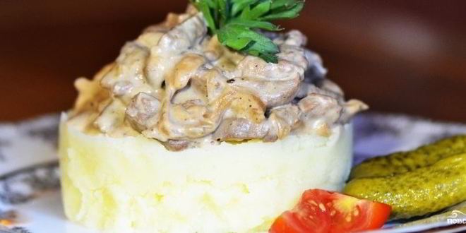 Рецепт говядины с белыми грибами
