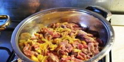 Шаг 3: говядины с белыми грибами