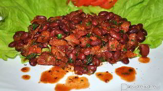 Рецепт Копченого мяса с фасолью