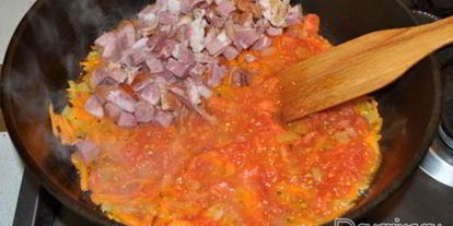 Шаг 3: копченого мяса с фасолью