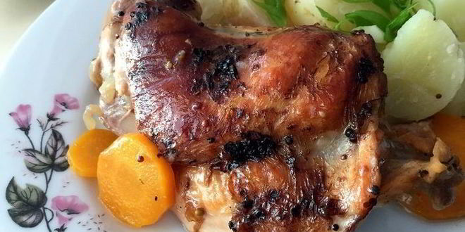 Рецепт кролика в горчице и белом вине