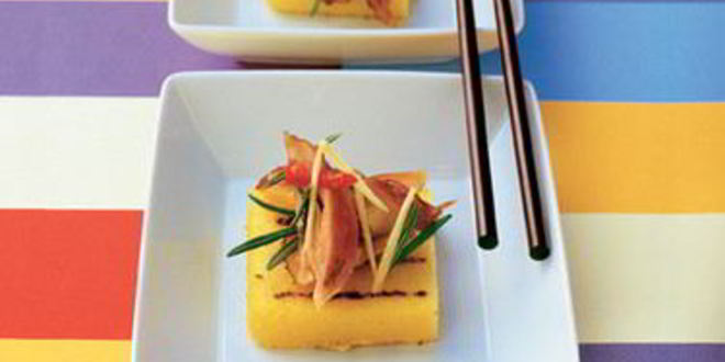 Рецепт курицы с ананасом и полентой