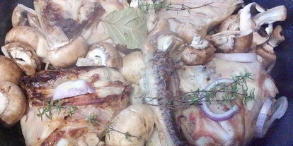 Шаг 3: курицы, тушенной в сидре с яблоками