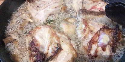 Шаг 4: курицы, тушенной в сидре с яблоками