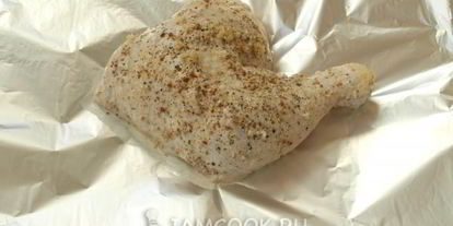 Шаг 6: курицы запеченной в фольге