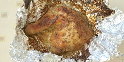 Шаг 7: курицы запеченной в фольге