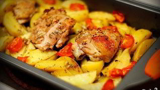 Рецепт Маринованной в кефире курица с картофелем