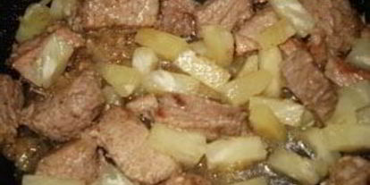 Шаг 3: пелле — свинины с ананасами