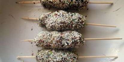 Шаг 3: постных кебабов из фасоли, грибов и зеленого горошка