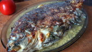 Рецепт Сазана со сметаной в духовке