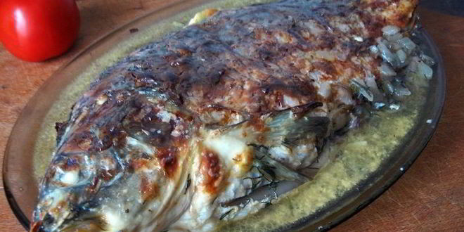 Рецепт сазана со сметаной в духовке