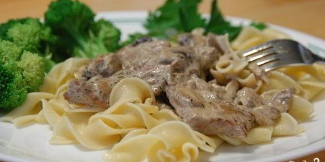 Рецепт телятины в сметанном соусе