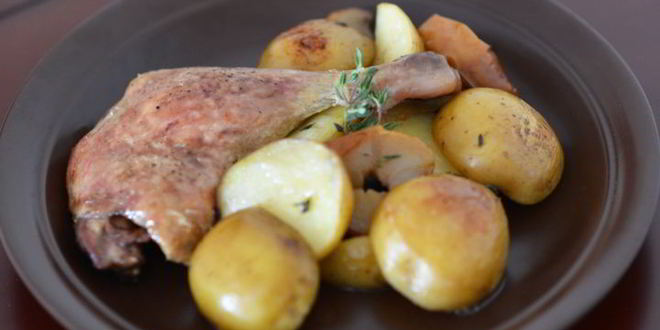 Рецепт утиных ножек с молодым картофелем