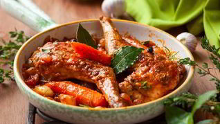 Рецепт Запеченного кролика с овощами