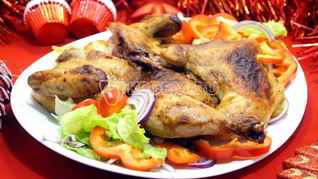 Рецепт Запеченного цыпленка с медово-горчичной корочкой