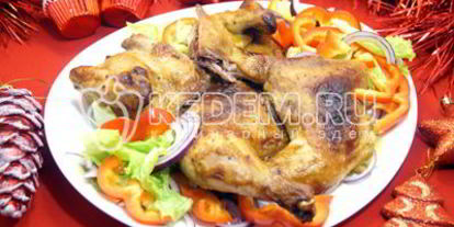 Шаг 9: запеченного цыпленка с медово-горчичной корочкой