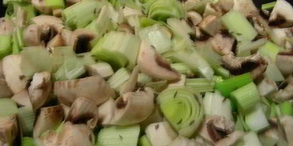 Шаг 3: нежного гарнира из лука-порея и грибов с маскарпоне