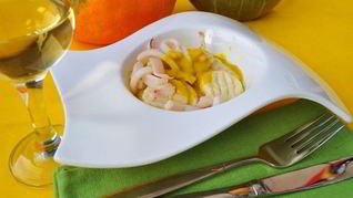 Рецепт Ньокков с кальмарами в тыквенном соусе