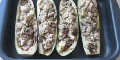 Шаг 4: баклажанов, фаршированных курицей