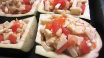 Рецепт Фаршированных баклажанов с сыром и помидорами