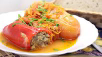 Рецепт Фаршированных перцев мясом и перловкой