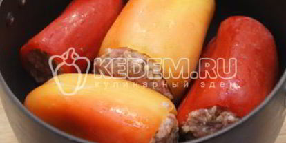 Шаг 5: фаршированных перцев мясом и перловкой