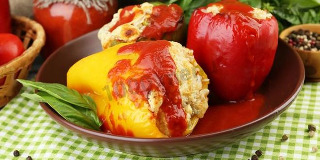 Рецепт фаршированных перцев с рисом в мультиварке