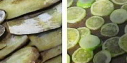 Шаг 2: кабачков и баклажаны с фаршем