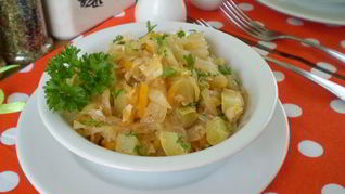 Рецепт Кабачков, тушеных с овощами