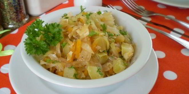 Рецепт кабачков, тушеных с овощами