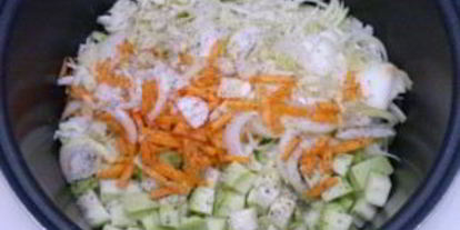 Шаг 4: кабачков, тушеных с овощами