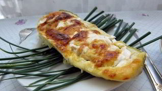 Рецепт Кабачков в духовке, фаршированные мясом